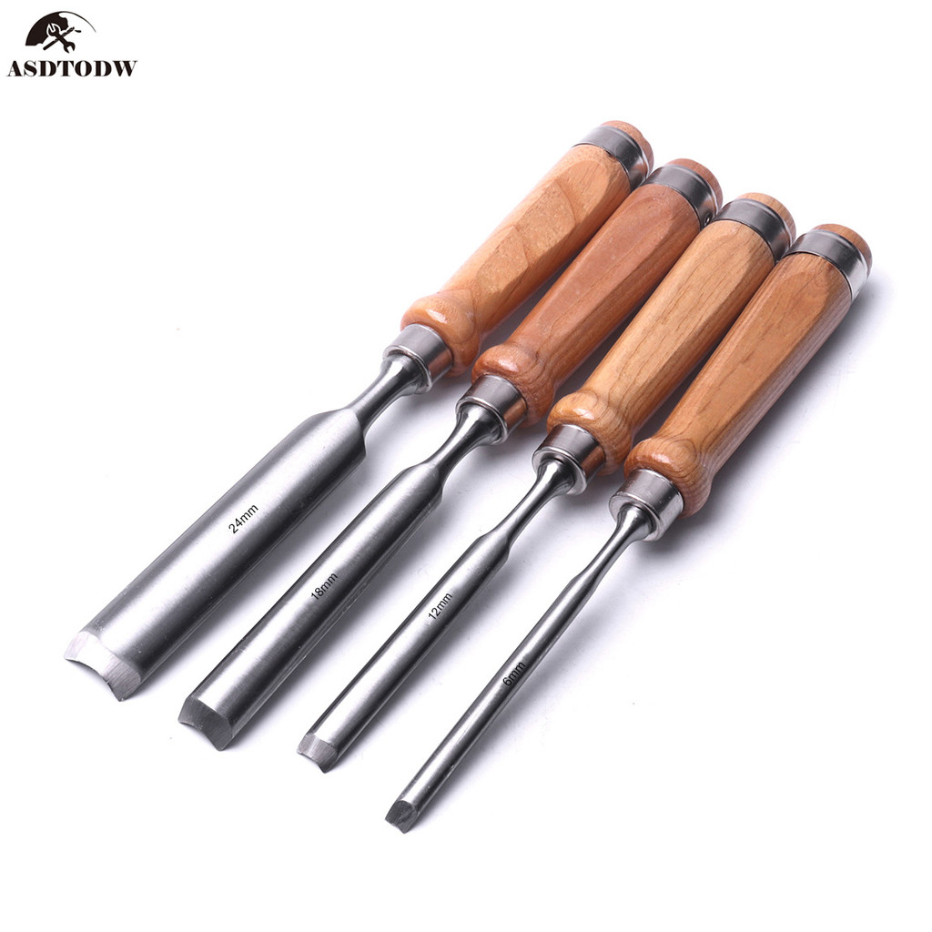 Chrome Vanadium SteelCarpenter Half Round Woodworking Chisel Set Wood Carving Gouge Tool Chisels