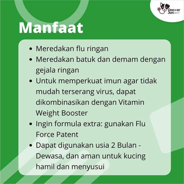 KittyQyu- Obat Flu / Pilek Kucing Doctor Jon Flu Force