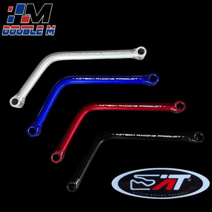 ORIGINAL Breket Tiang Knalpot Alumunium Almu L Aitech Universal Ninja R SS RR Bebek Matic Mio Beat