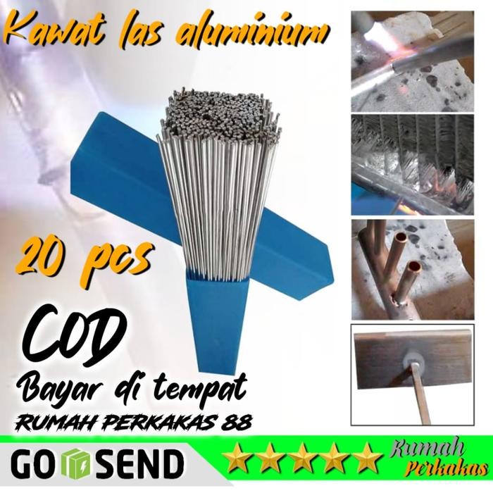 Import Kawat Las Aluminium Elektroda Suhu Rendah 20Pcs Termurah