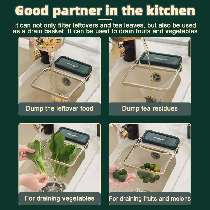 Sink Filter Rack Washing Tank Sewer Garbage Drain Disposable Pocket Residue Pool Anti-blocking Leaka