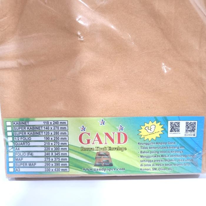 ds6d- Amplop A4 Coklat Gand, Amplop Coklat A4