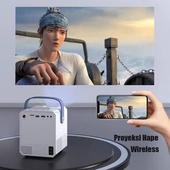 etlj- T2Mini Proyektor Hp Android 5G Wifi 4K Home Projector Display Proyektor Mini Portable