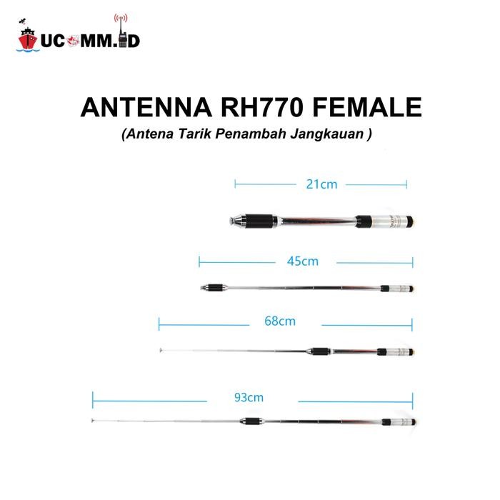 ANTENA RH 770 RH770 RH-770 FEMALE ANTENNA TARIK HT CHINA PENAMBAH JANGKAUAN