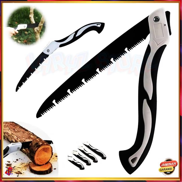 Dongcheng Tools - Gergaji Lipat Kayu Manual Besar Baja Sk-5 Portable Hand Saw Anti Slip Tahan Karat