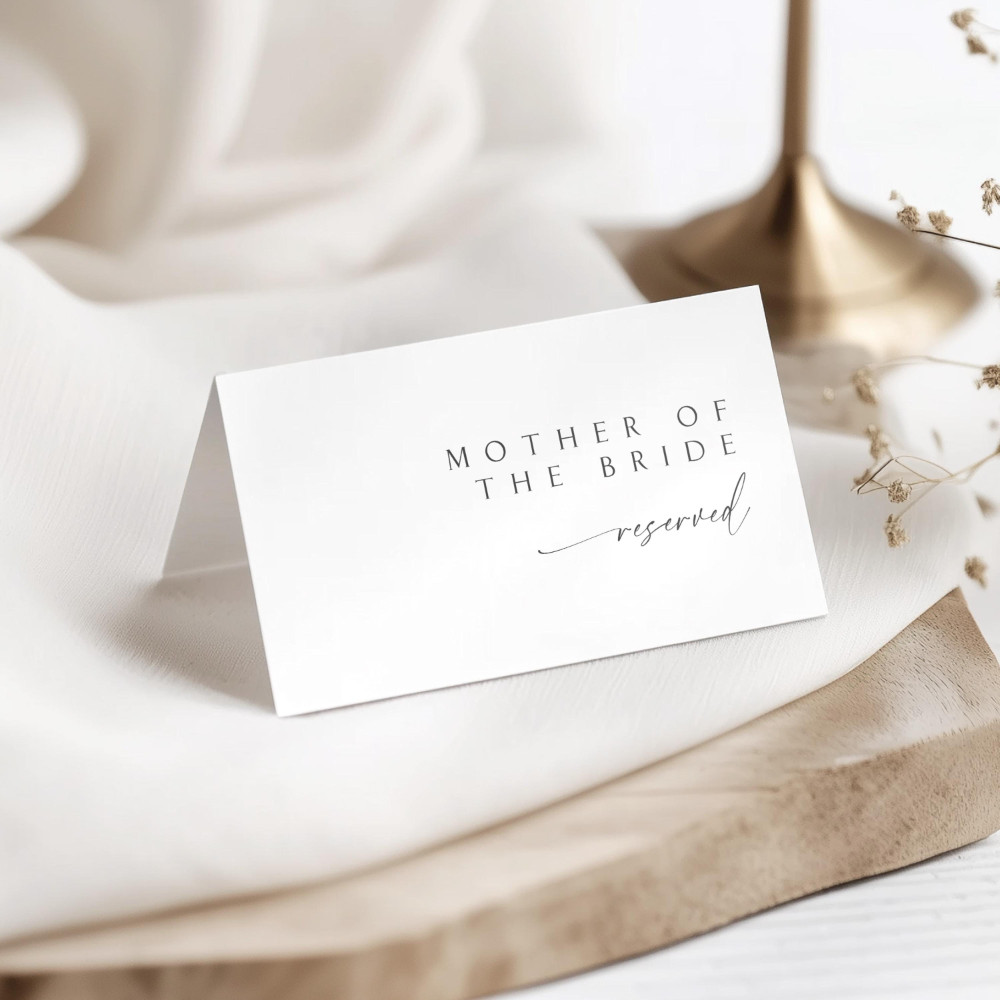 Wedding Table Sign Custom Reserved Card Folded Or Flat Table Card Wedding Decor Custom Guest Name