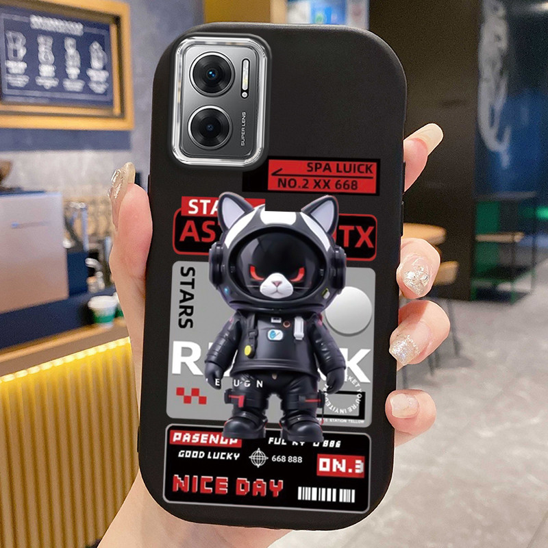Casing Hp Untuk Xiaomi Redmi 10 Prime 10C Case Casing Kucing Mesin HP Kasing bulat gemuk Cesing Sili