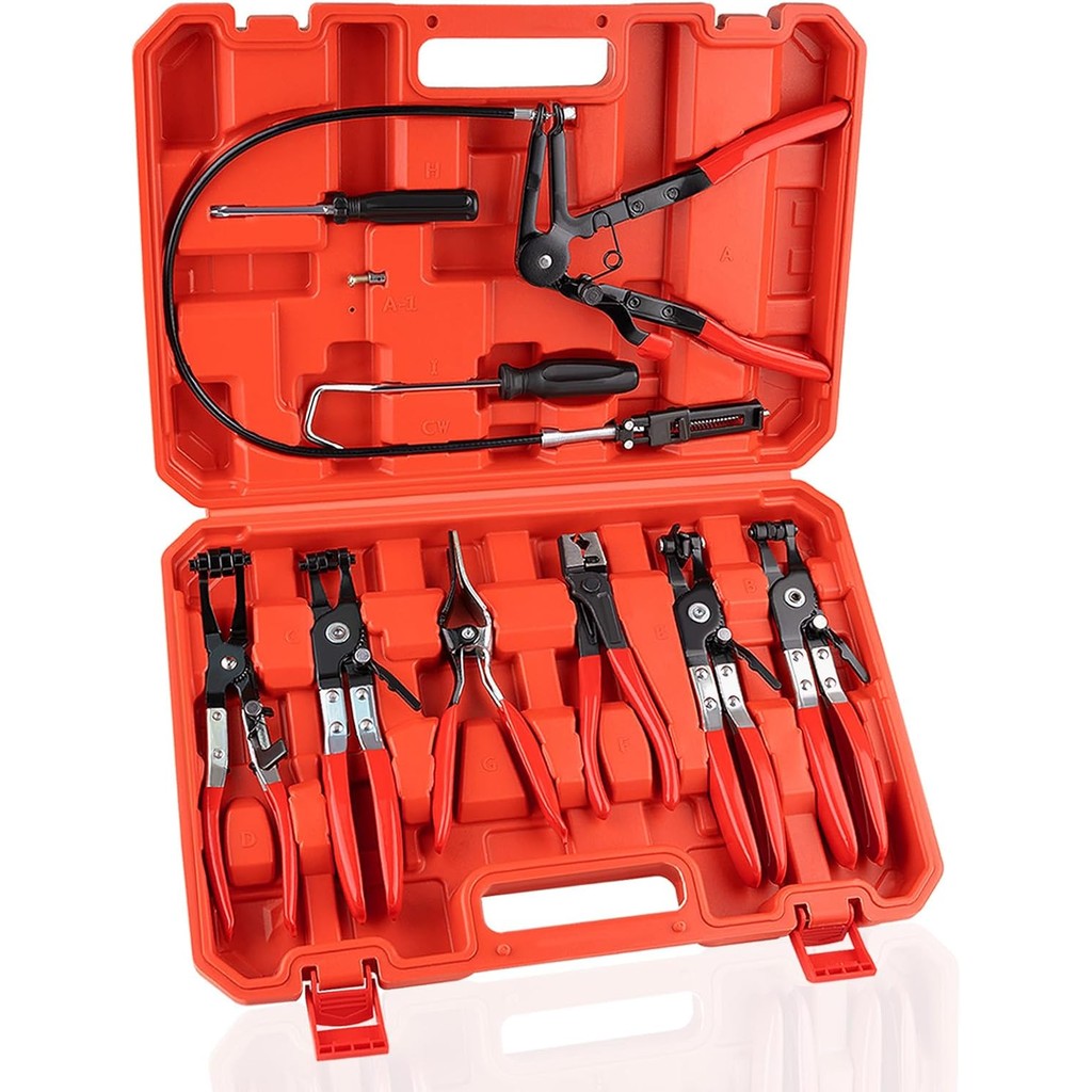 Hose Clamp Pliers, Wire Long Reach Hose Clamp Pliers Set Fuel Oil Water Hose Auto Tools Coolant