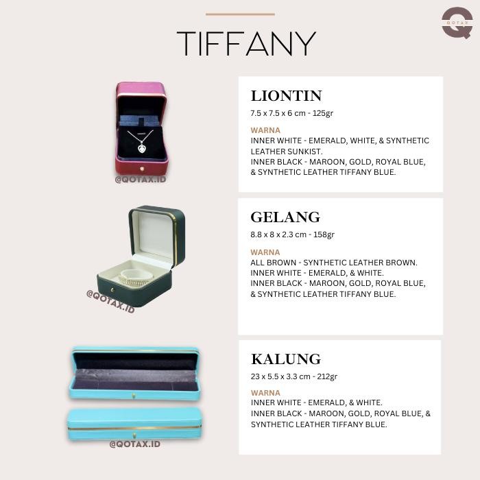 b0nc- Kotak Perhiasan Mewah Tiffany/Cincin/Kalung/Couple Ring/Gelang