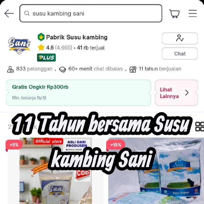 Sani Susu Kambing Etawa Grade 1 200G Alumunium Foil Terlaris