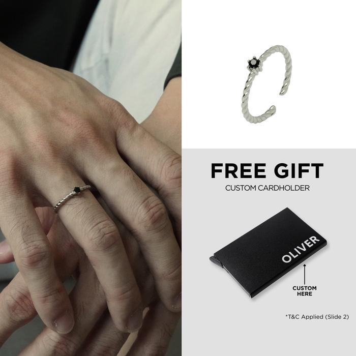 Kuze Cincin 316L Stainless Steel Anti Karat Hypoallergenic Simple Minimalis - Casey Ring - 6, Silver