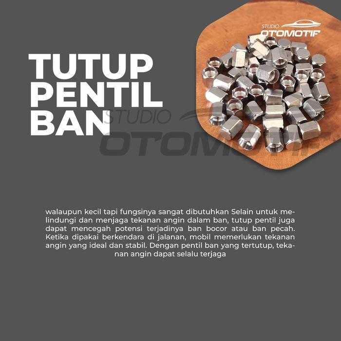 NEW CHROME TUTUP PENTIL MOBIL MOTOR UNIVERSAL STAINLESS