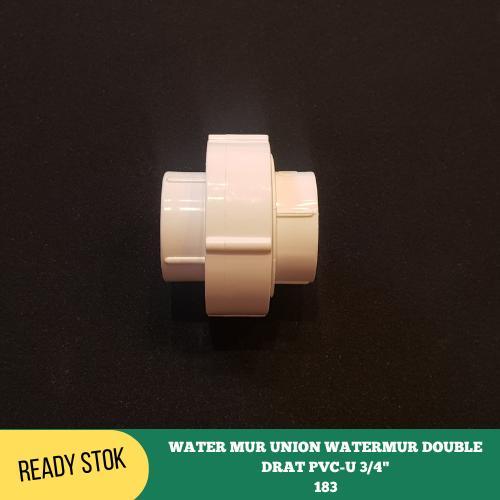 Water Mur Union Watermur Double Drat Pvc-U 3/4" 183 Terbaru 