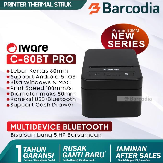 Printer Bluetooth Thermal 80mm Iware C80BT PRO