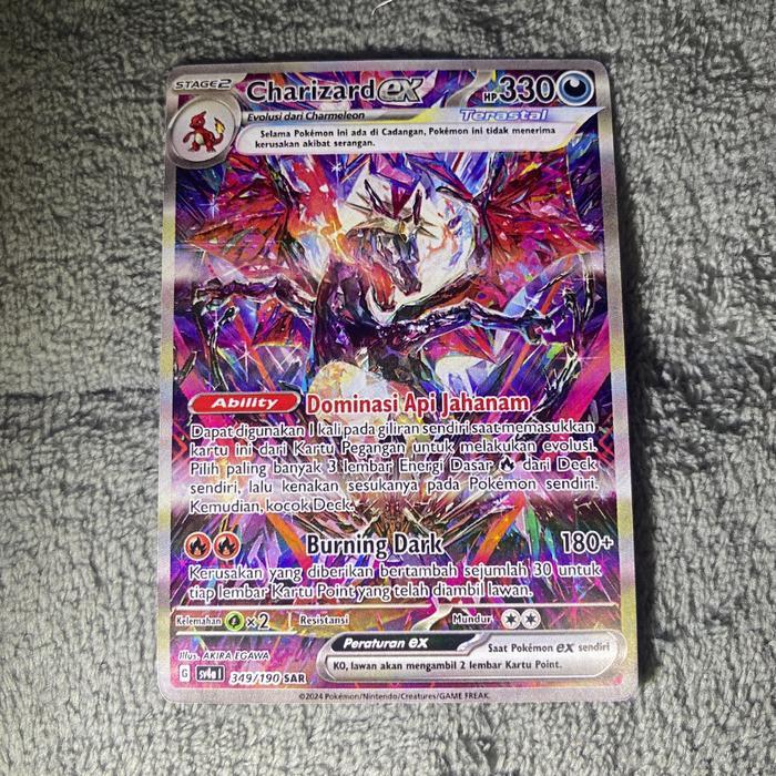Best Seller Charizard Ex Terastal Sar Harta Berkilau Proxy (Reprint) Non Foil/ Tidak Hologram