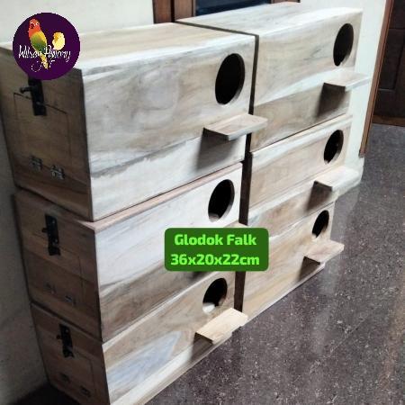 Glodok Kayu Jati Falk Cockatiels Pineapple Conure Parrot Finishing Halus Ss #Gratisongkir