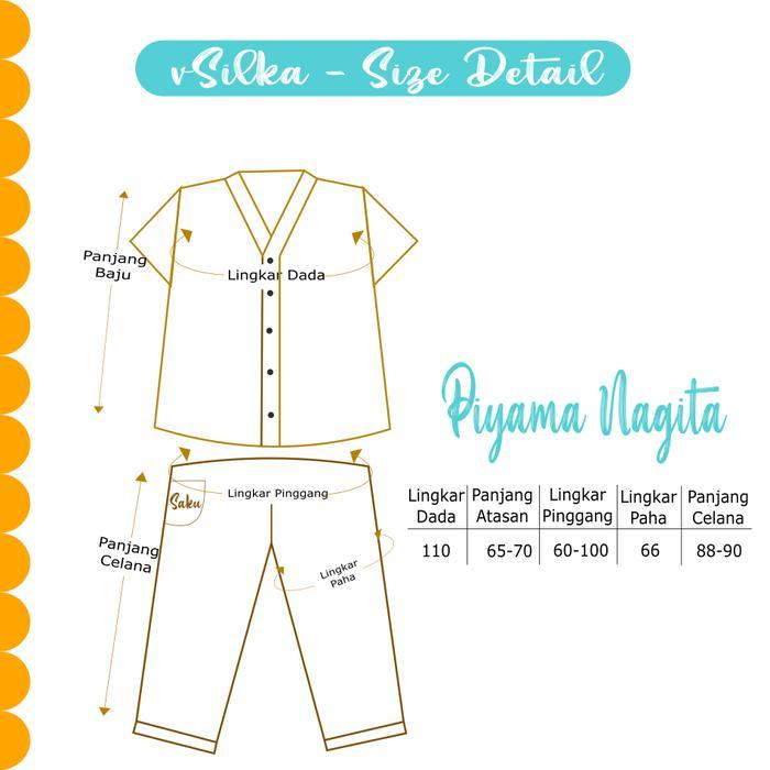 TERBAIK PIYAMA SET NAGITA VSILKA SETELAN BAJU TIDUR WANITA