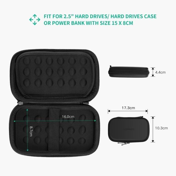 UGREEN Harddisk Storage Hard Drive Disk Case Travel Power bank 40707