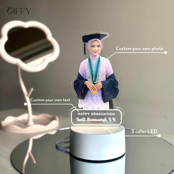 [GIFFY] Peace Lamp - Custom Acrylic Lamp Graduation Gift Hadiah Wisuda Kelulusan