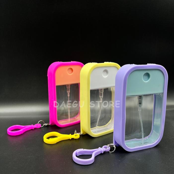 NEW Silicone Case Botol Pocket Card Hand Sanitizer Spray + Gantungan