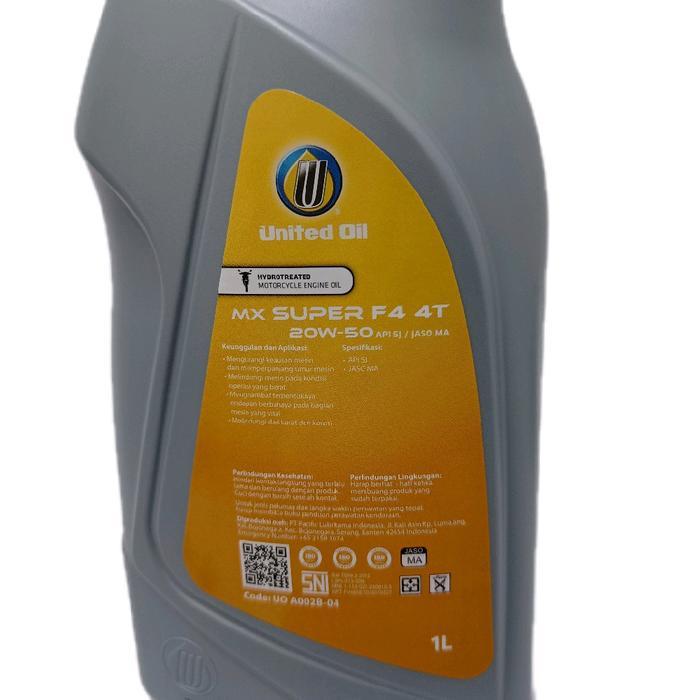 Terlaris UNITED OIL MX SUPER F4 20W50 SJ/MA 1 L