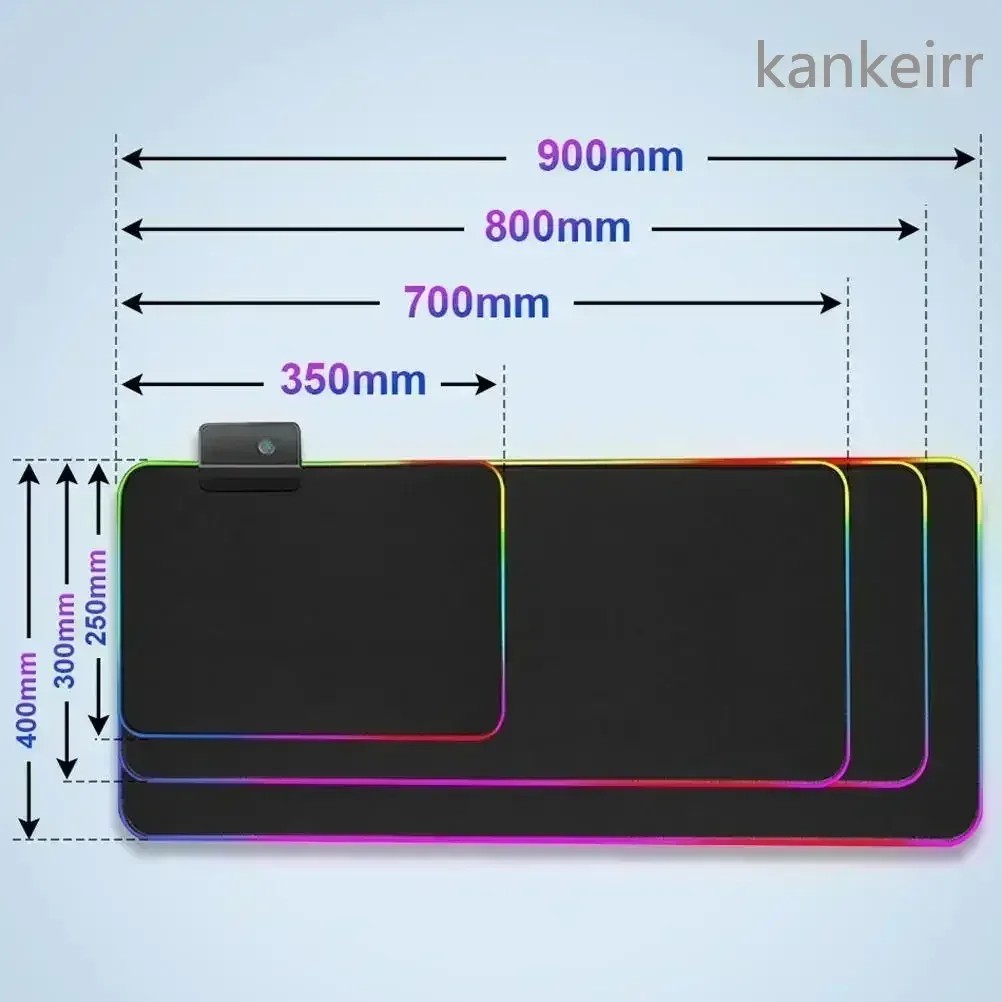 Alienware Mouse Pad RGB Rubber Antislip Keyboard Pad With Backlight Mousepad Pc Gaming Accessories