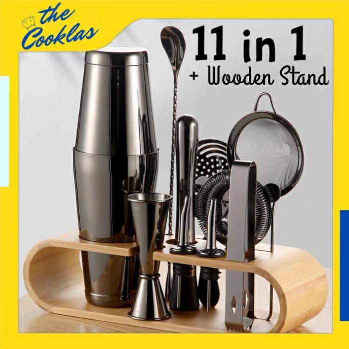 11 in 1 Cocktail Boston Shaker Set Premium Bartender Tools Shaker Set Top