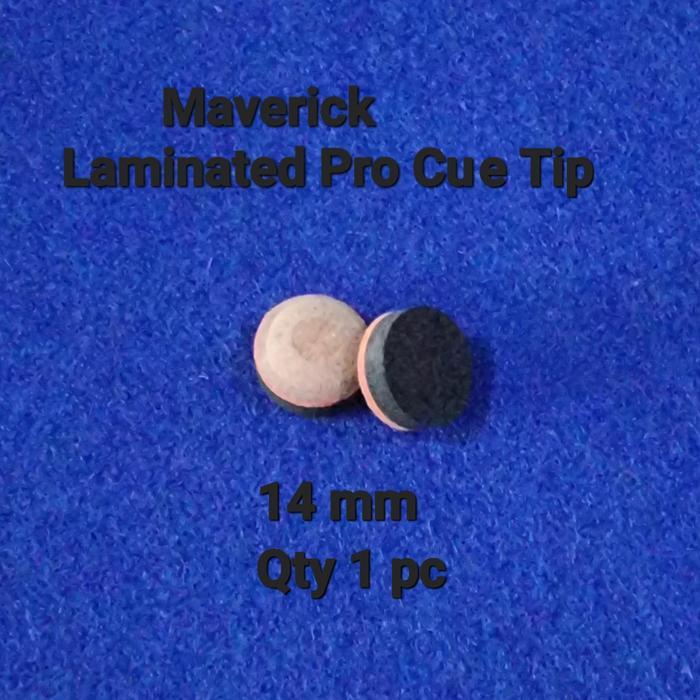 Maverick Pro Cue Tip - 14 mm Medium Soft - Kepala Stick Billiard Stik