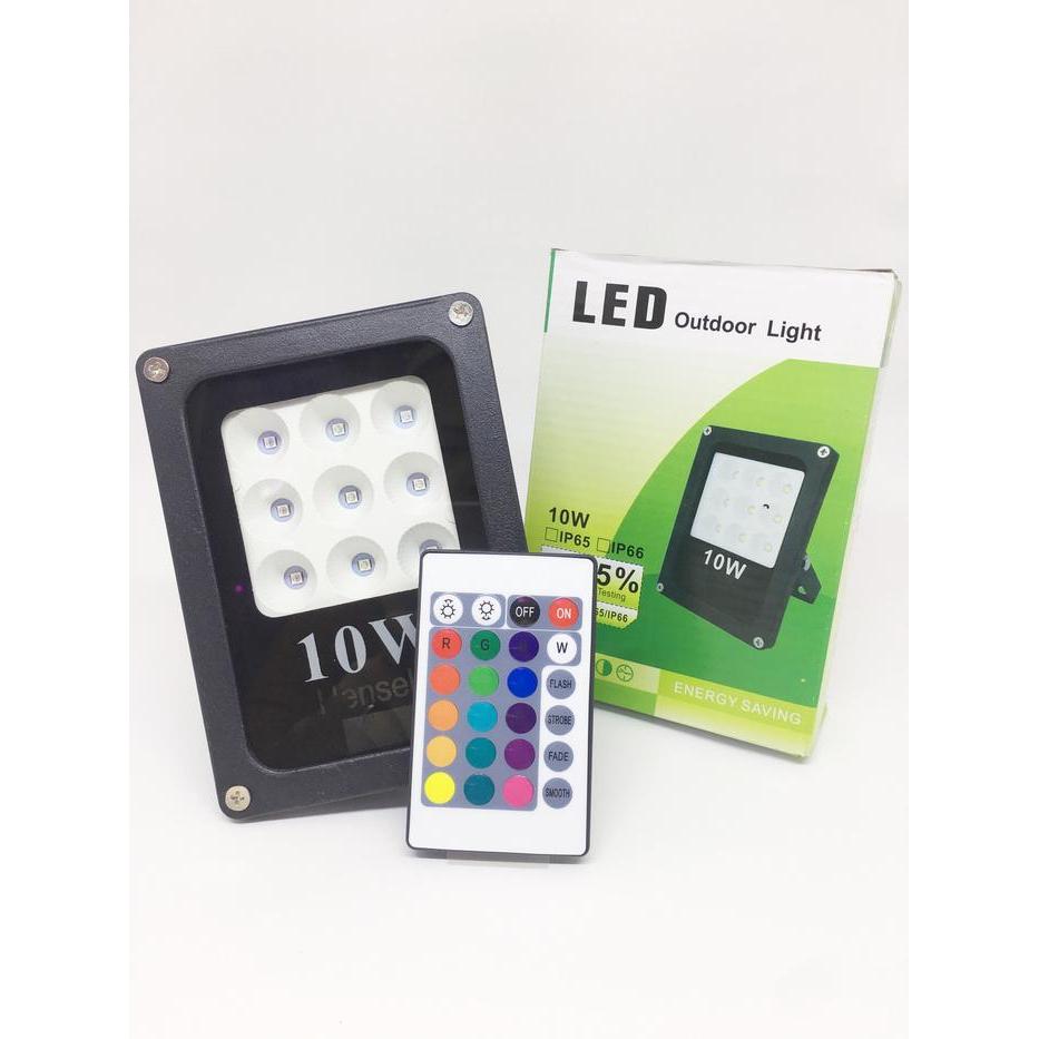 LED FLOODLIGHT 10 WATT RGB WITH REMOTE