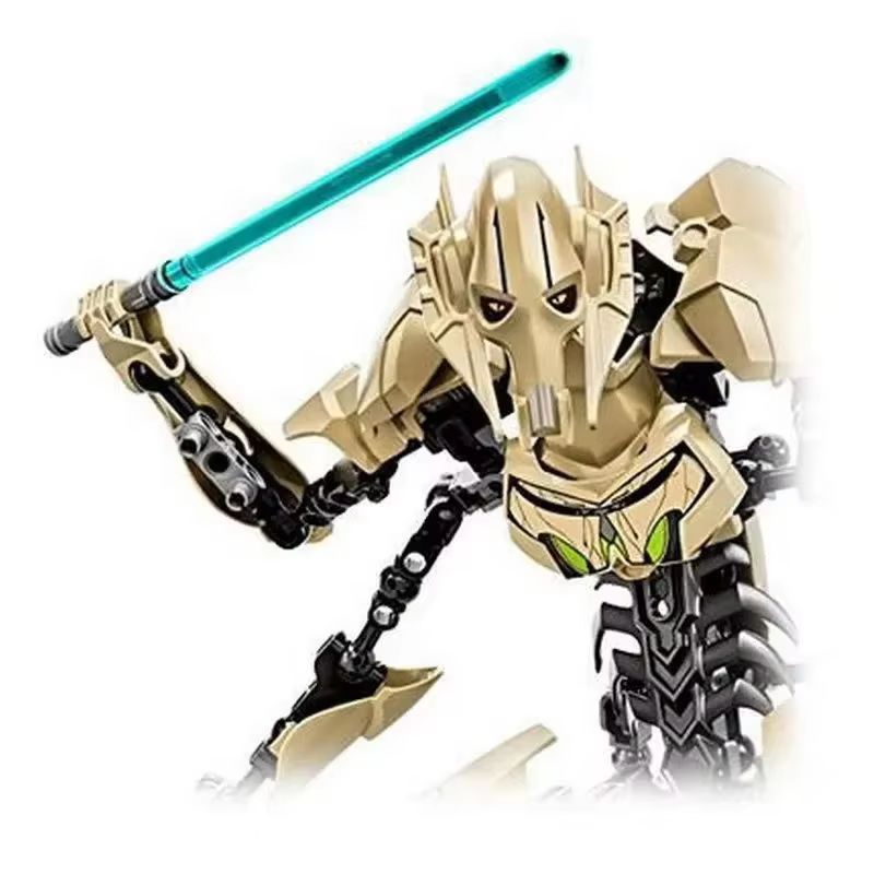 32cm Ksz714 Star Toy Anime Action Figure Robot Grievous With Lightsaber Hilt Combat Model Assembled