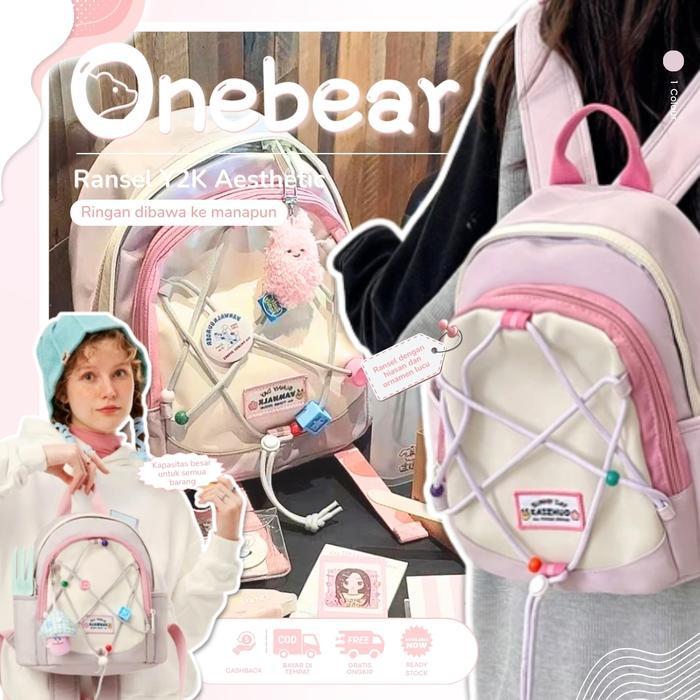 Elizabeth Ladies - tas ransel sekolah wanita tas sekolah y2k aesthetic backpack Mini tas ransel