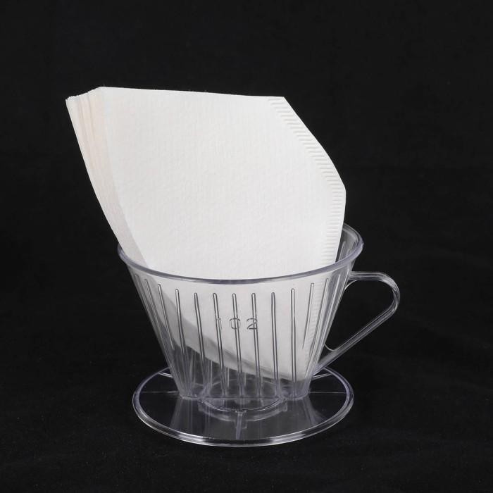 

CAFEC COFFEE DRIPPER TRAPEZOID T-102 AKRILIK 2 LOBANG + FILTER 40P