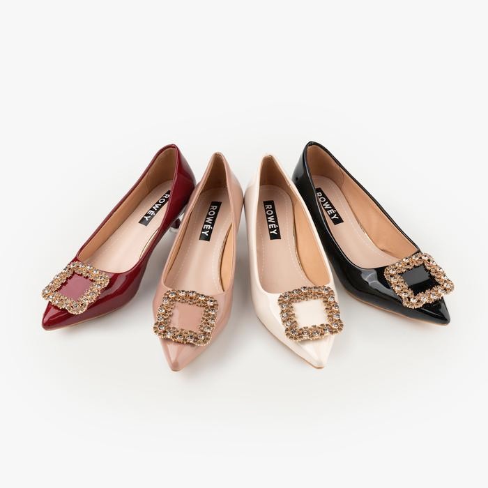 Adorableprojects- Pump Shoes Wanita Heels 4Cm Mewah Tina Pink