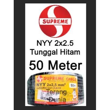 Kabel Supreme Nyy 2X2.5 Kabel Hitam Tunggal Nyy 2X2.5 Supreme Roll