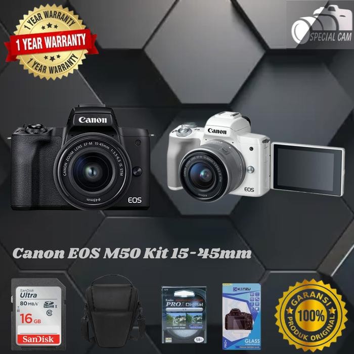 CAMERA CANON EOS M50 KIT 15-45MM / CANON EOS M50 KIT 15-45MM STM Shopeseler