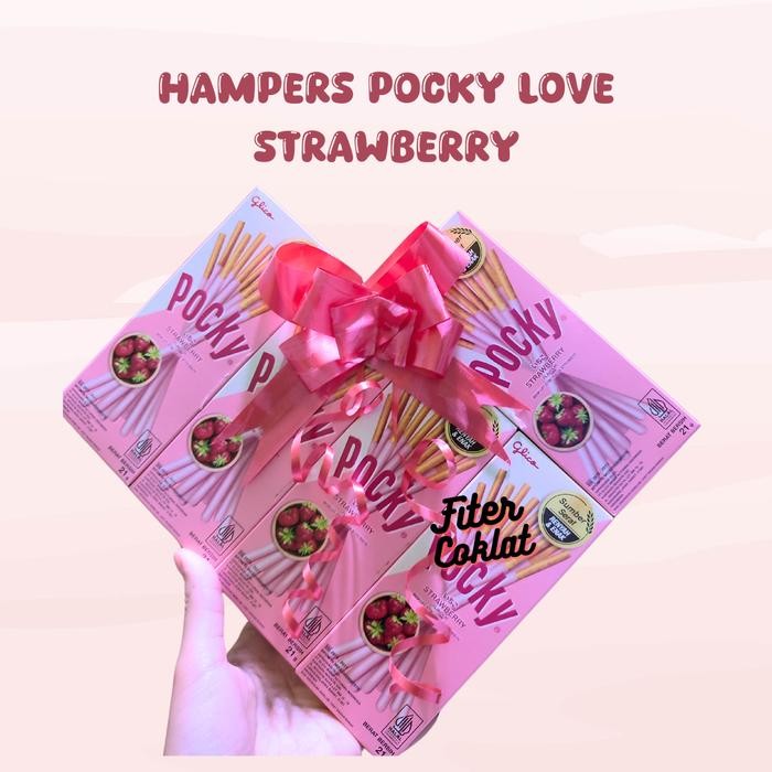 

Pilihan- Hampers Love Pocky 21Gr & 22Gr 5Pcs Pocky Strawberry Coklat Gift