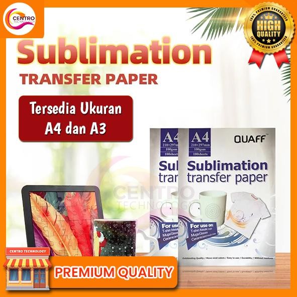 

Pilihan- [Isi 100 Lembar] Kertas Sublim Transfer Paper A3 100Gsm Isi 50 Lembar Premium Quality