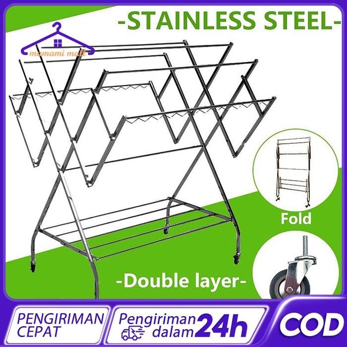 Jemuran Baju Lipat Jemuran Baju Stainless Steel Jemuran Pakaian Minimalis Jemuran Pakaian Stainless