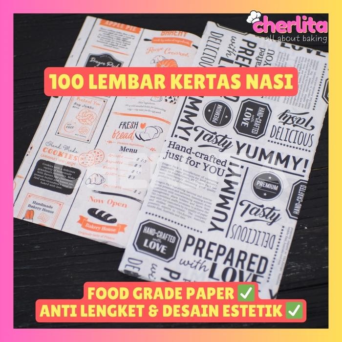 Cdl - Kertas Nasi Motif Food Wrapper Laminasi Foodgrade Premium