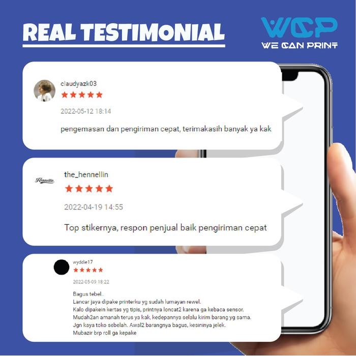 

Label Sticker Thermal 100X120 Kertas Sticker Printer Thermal 500 Pcs