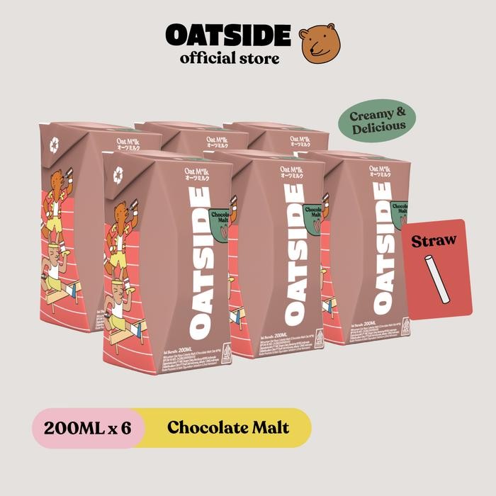 

Pilihan- Oatside Mini Straw Oat Milk Chocolate Malt 200Ml (6Pcs) (Kemasan Dengan Sedotan)