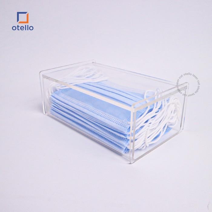 Pilihan- Kotak Masker Akrilik Tempat Penyimpanan Mask Box Acrylic Storage Wadah