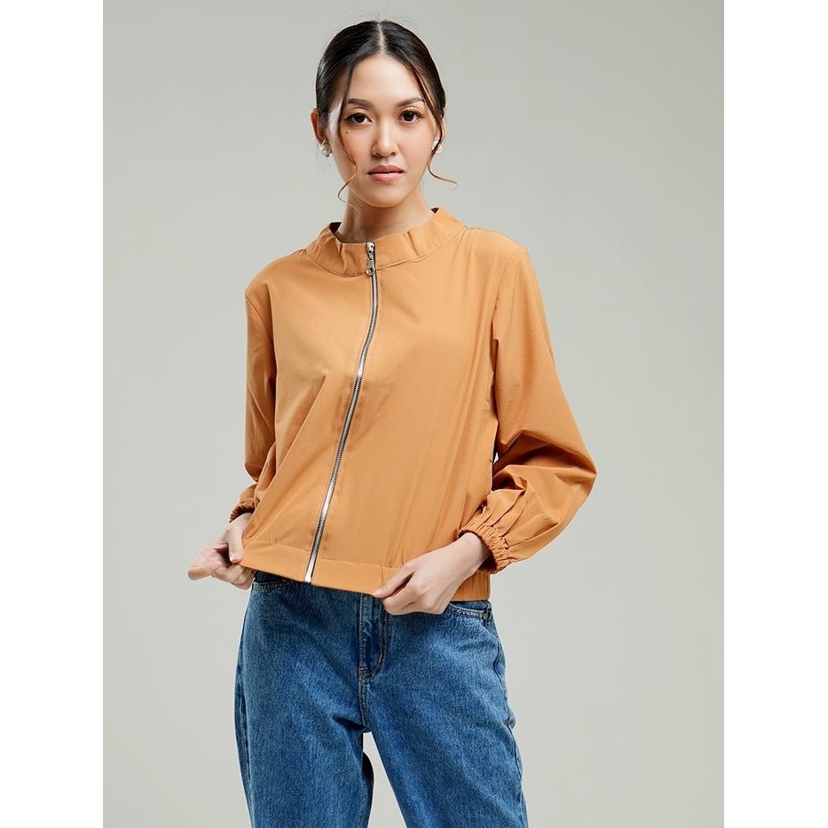 TERMURAH HWR Hardware Clothing Atasan Jaket Wanita Hardware Top Half Zipper Jacket READY STOCK