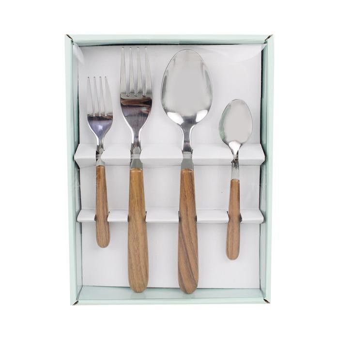 Appetite Set 16 Pcs Alat Makan Klasik - Cokelat