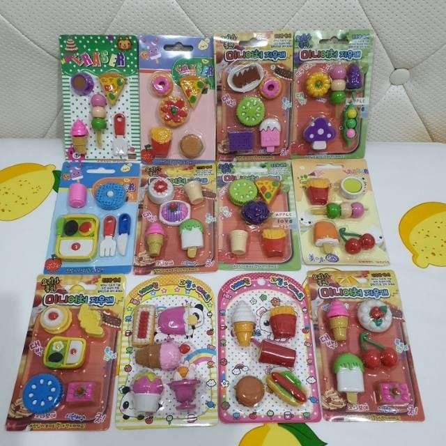 

New Penghapus lucu makanan kue/STIP KUE/hapusan fancy/hapusan set/stip Stationery