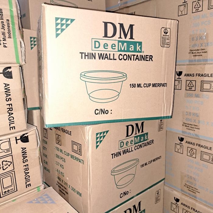 

THINWALL DM CUP MERPATI 150ML R Cup Polos- 150 ML KARDUS isi 500 pcs