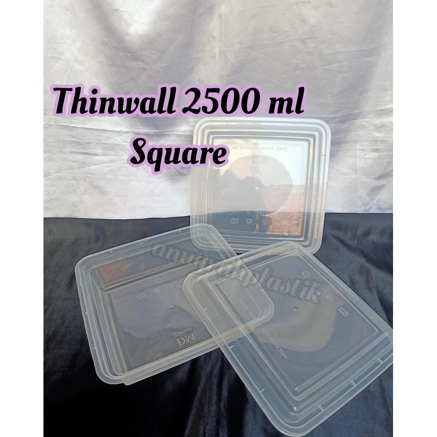 

Thinwall 2500 ml square ( per 10 pcs )