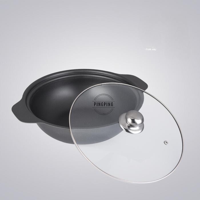 Pingping - Claypot Panci Besi Cor / Panci Besi Tahan Bakar / Panci Masak Nasi Khusus / Hotpot Panci