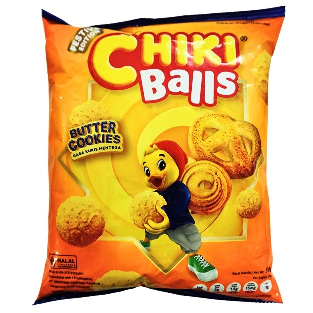 

S59900 CHIKI BALLS BUTTER COOKIES SNACK 55GR BKS MAJU BERSAMA (20250910)