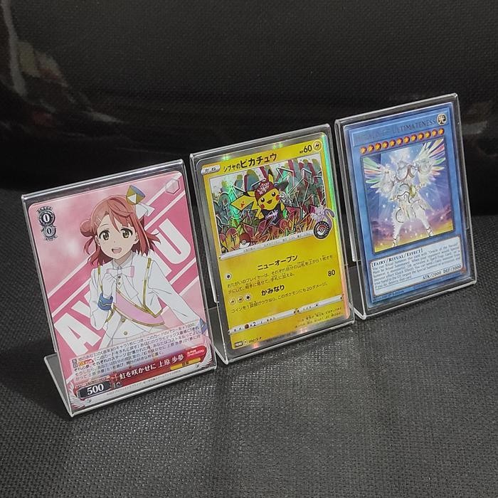 

OJ 1 Stand Akrilik + 1 Plastik Sleve Kartu Pokemon Weiss Schwartz Yugioh